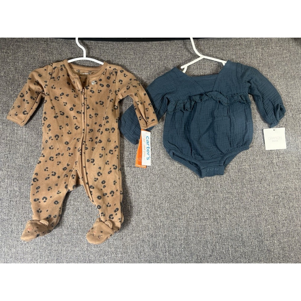 Carters Baby Girls Animal Brown Leopard Print & Grayson Mini